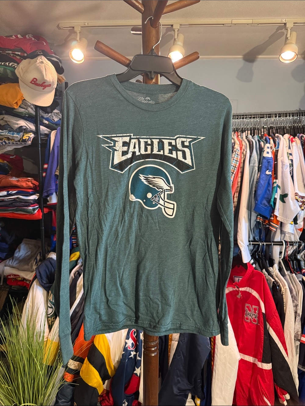 Philadelphia Eagles Men's Long Sleeve Graphic Tee - Green